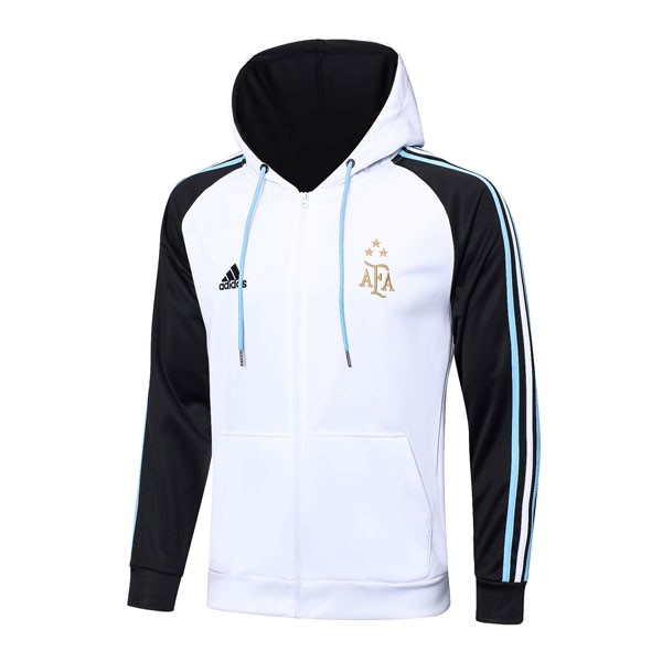 Top Chandal Con Capucha Argentina 2022-23 Blanco Negro